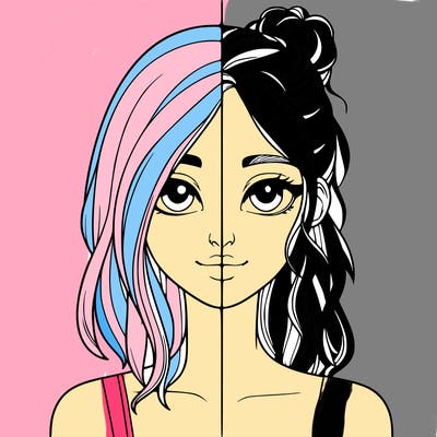 realistic girl split