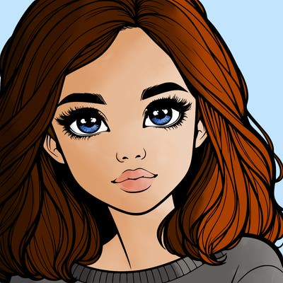 realistic girl whith cute eyes