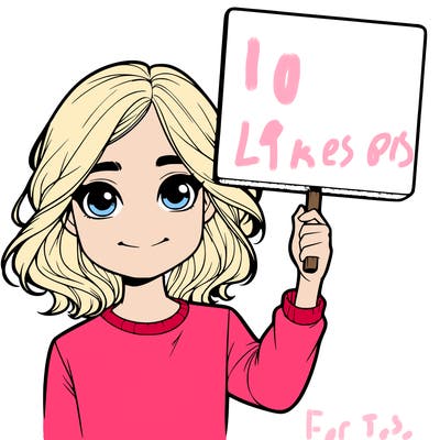 realistic girl holding up a sign