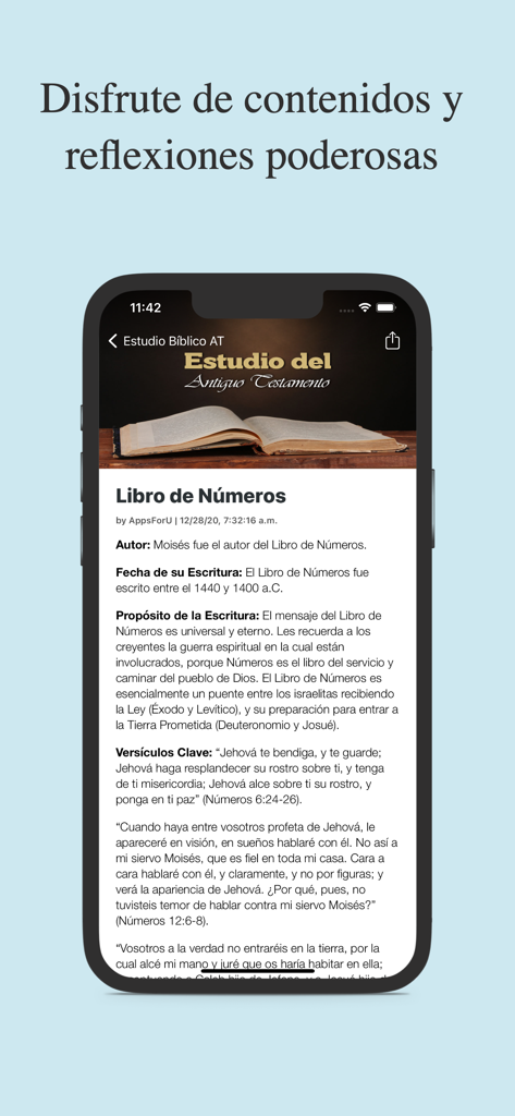 Devocionales para Mujeres - Seccion de estudio biblico del Antiguo Testamento en la aplicacion Devocionales para Mujeres