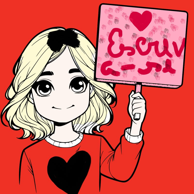 realistic girl holding up a sign