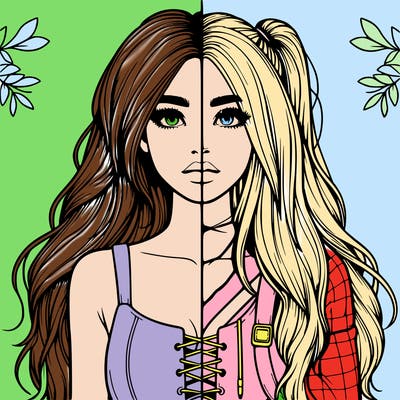 realistic girl split