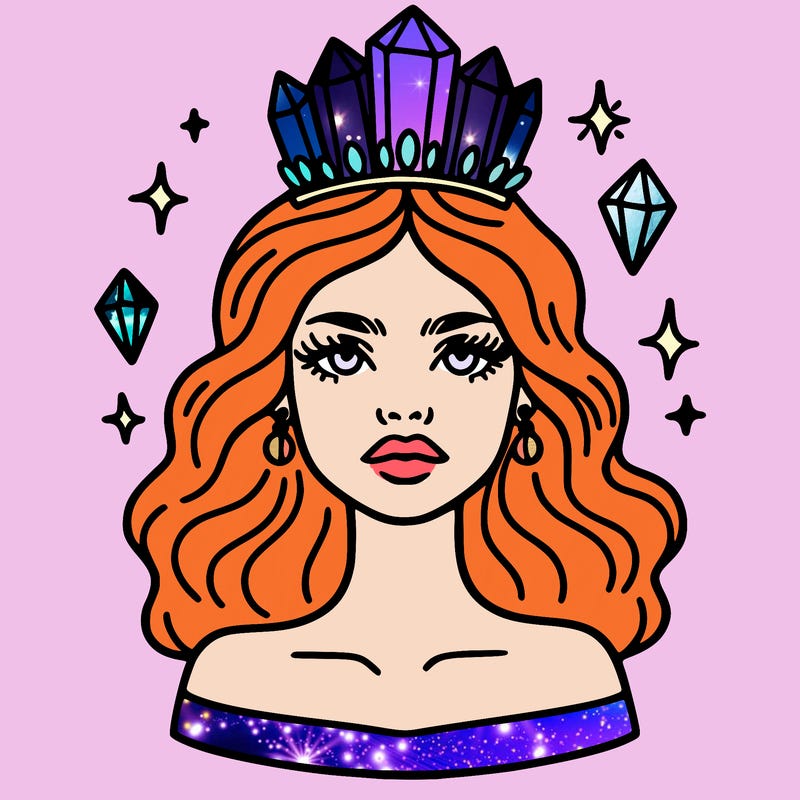 woman with crystal crown
