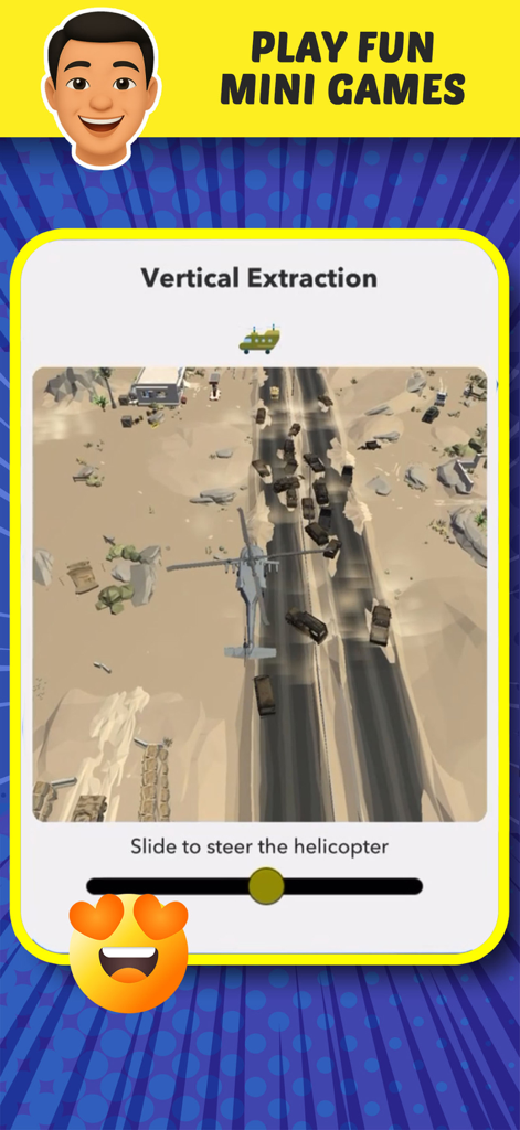 Enclaver - Life Simulator - A mini-game in Enclaver Life Simulator called Vertical Extraction where the player steers a helicopter over a desert road