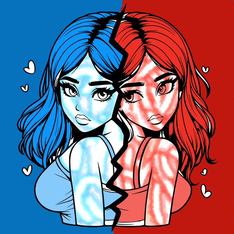 realistic girl split