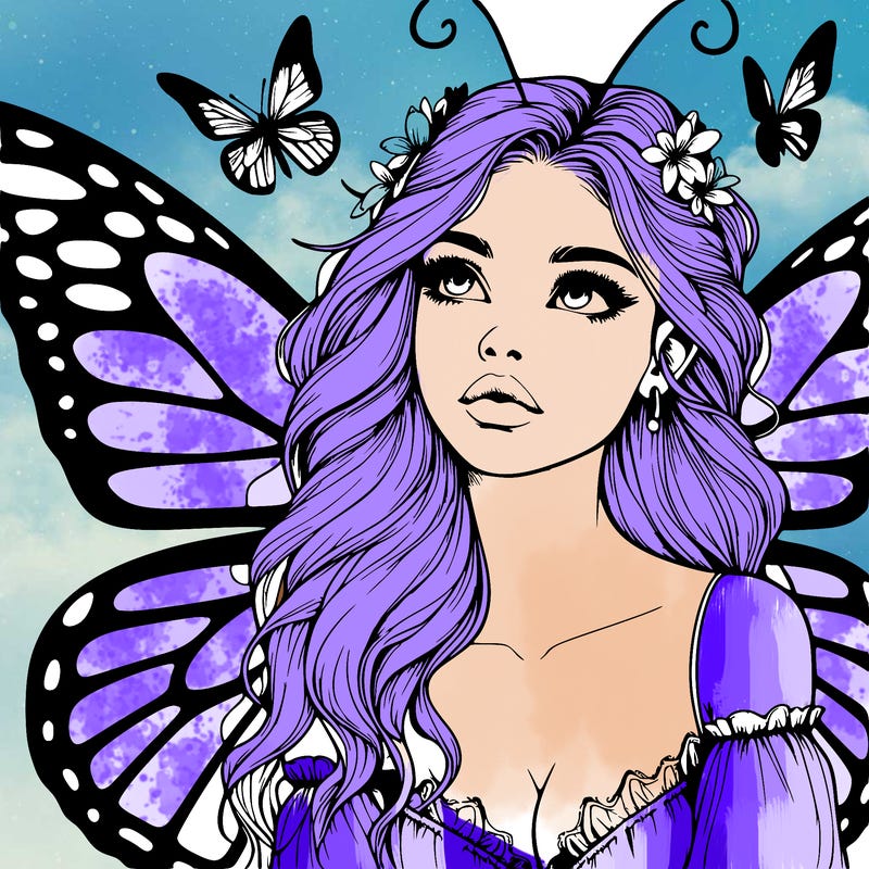 butterfly fairy realistic girl