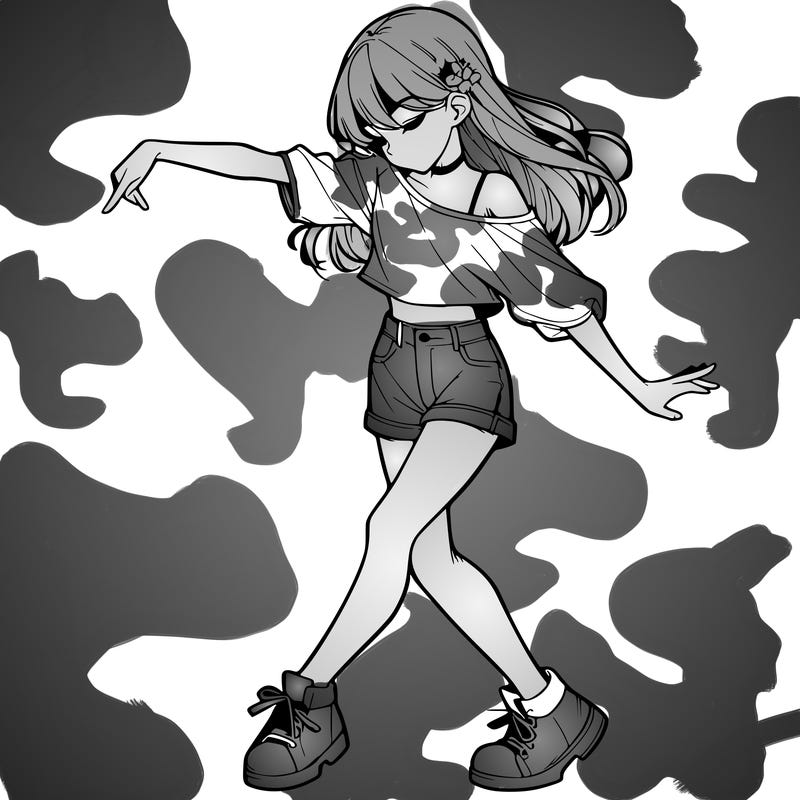 realistic girl danceing