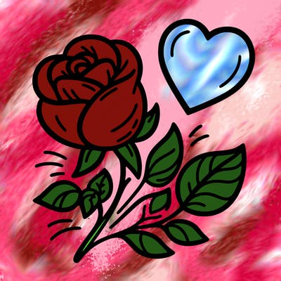 rose and heart