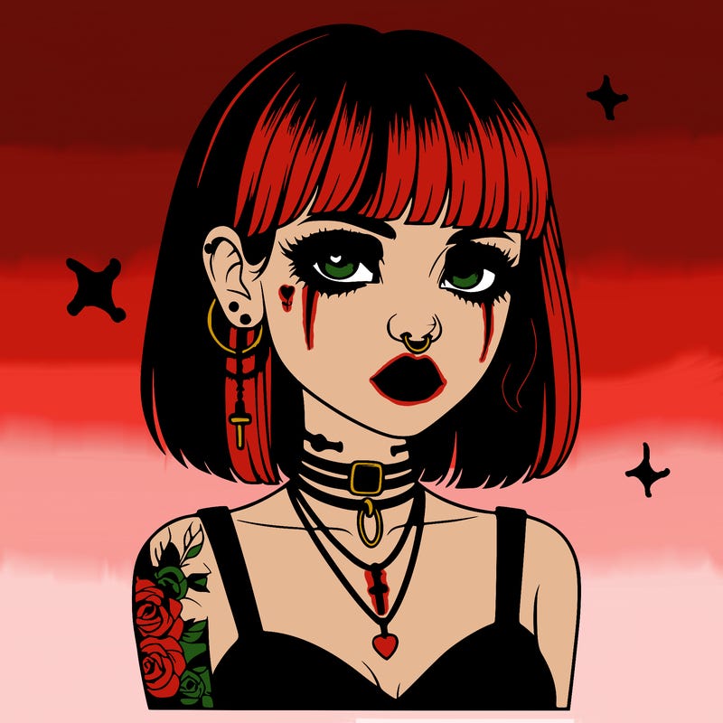 realistic goth girl