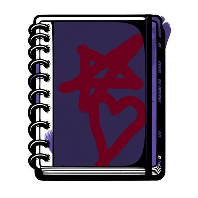 blank, realistic notebook