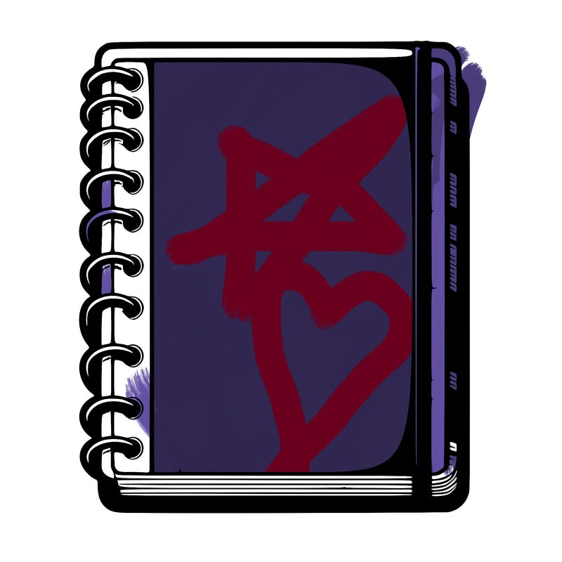 blank, realistic notebook