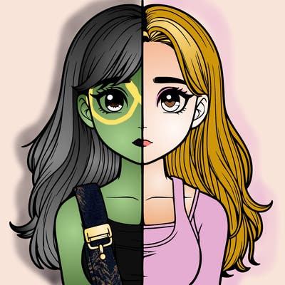 realistic girl split