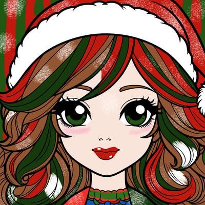 realistic christmas girl