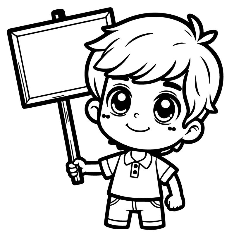 boy with sign