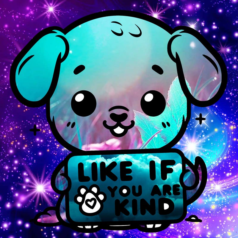 make a sign that says like if you are kind with a cute little dog