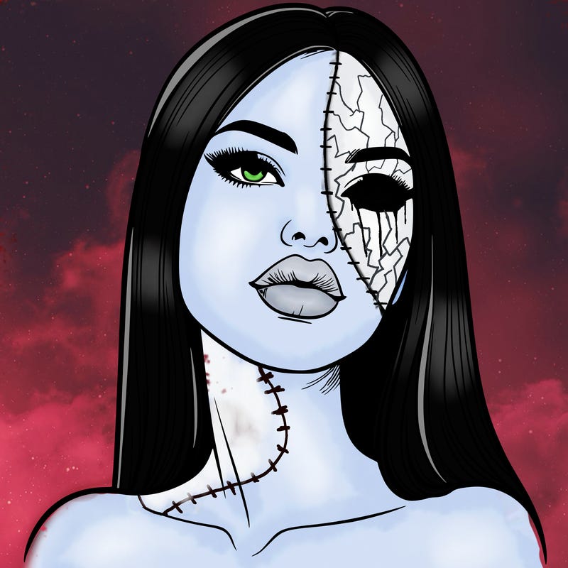 realistic woman with full lips