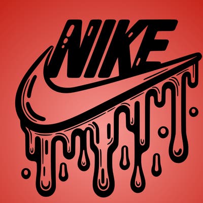 dripping nike logo