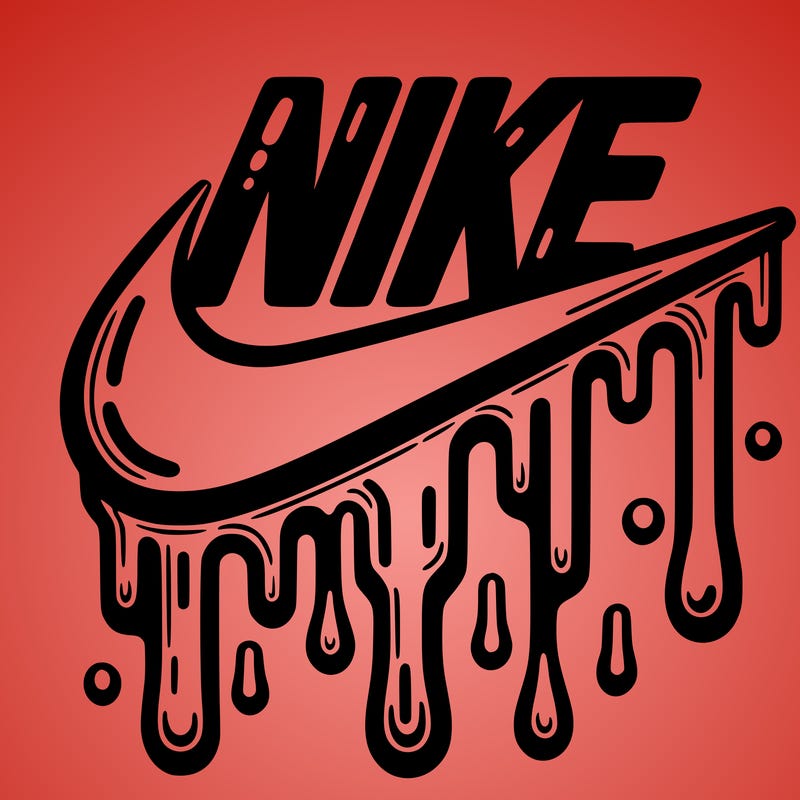 dripping nike logo