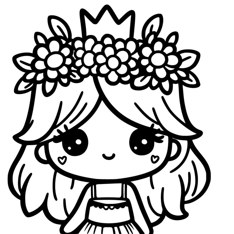 girl with flowers crown