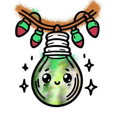 small bulb of a garland