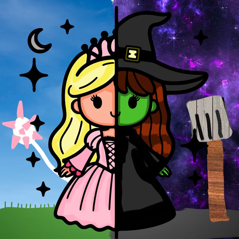 split princess and witch