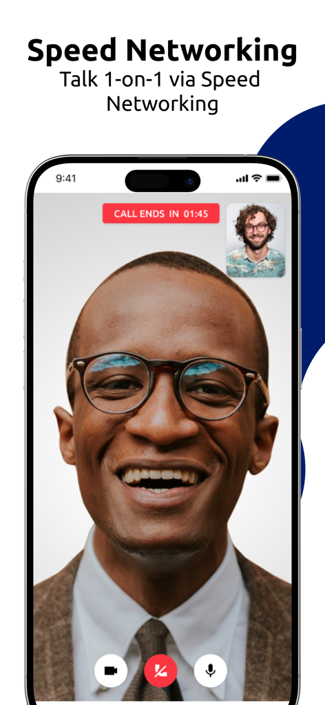 My Glue from Glue Up - My Glue app speed networking video call interface