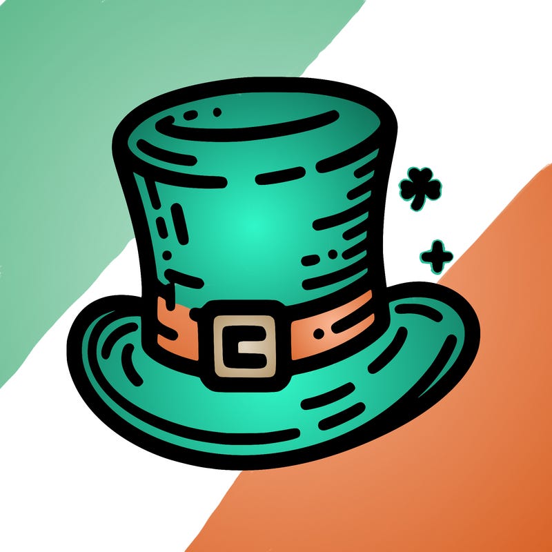 st patrick hat with thin lines