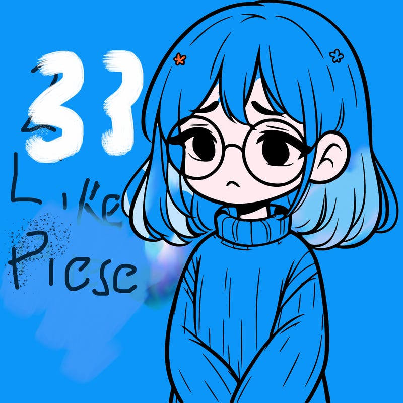 sad girl with glasses in a sweater