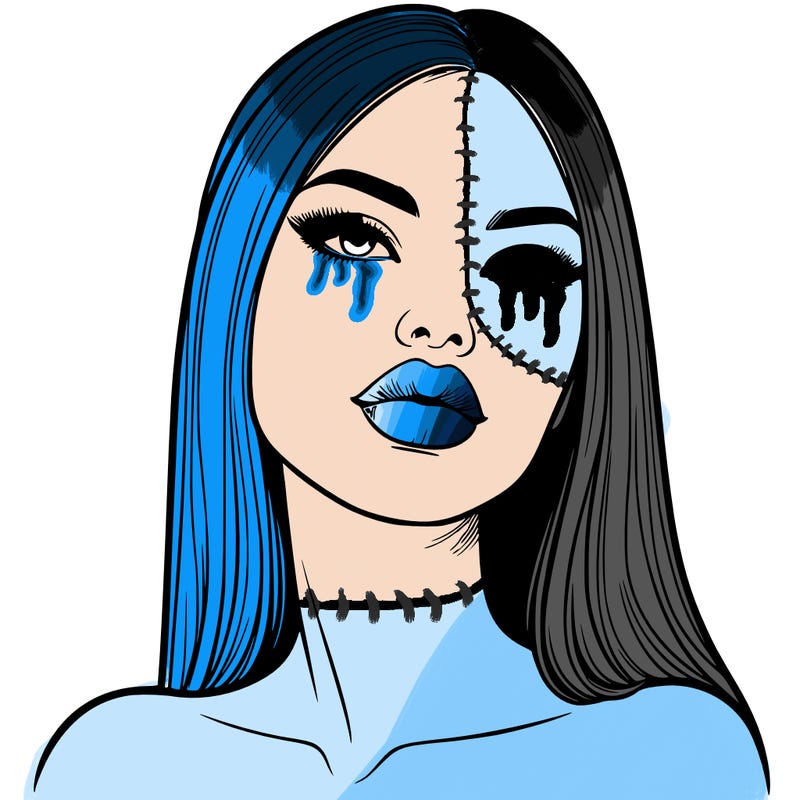 realistic woman with full lips