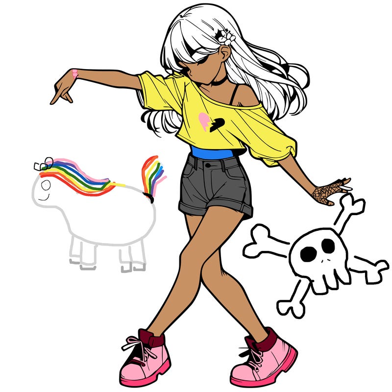 realistic girl danceing