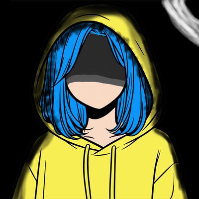 a faceless girl in a hoddie