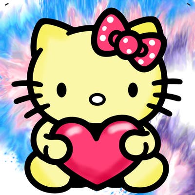 hello kitty with heart