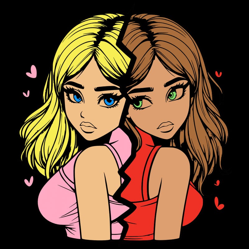 realistic girl split