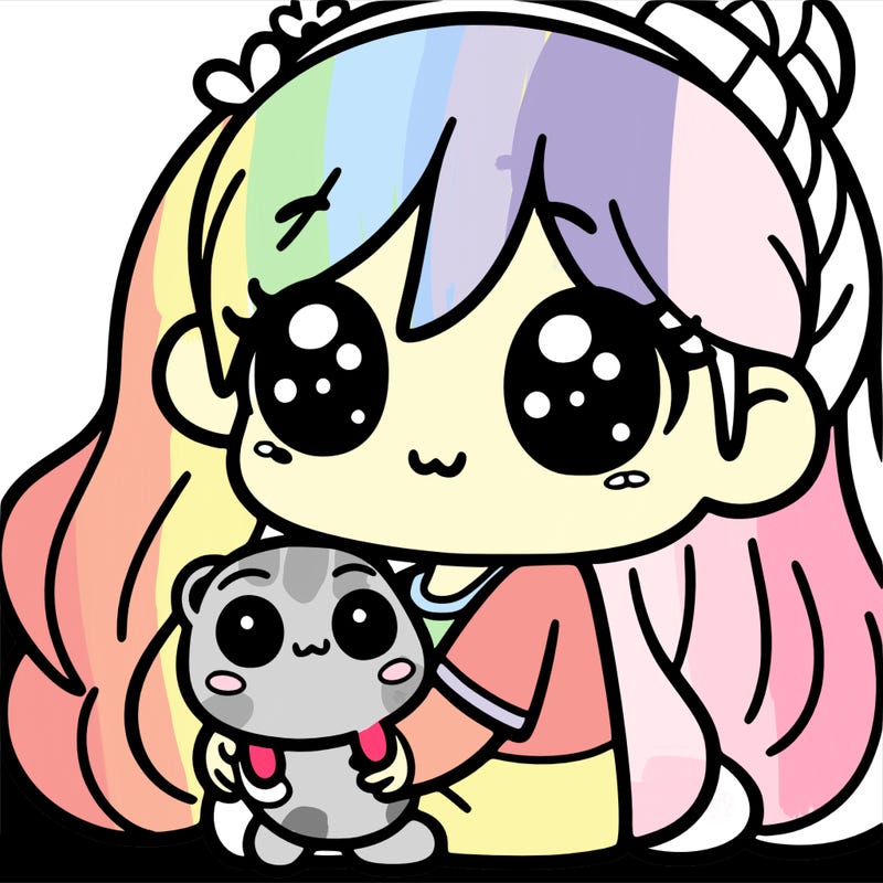 cute girl holding a cute froggy