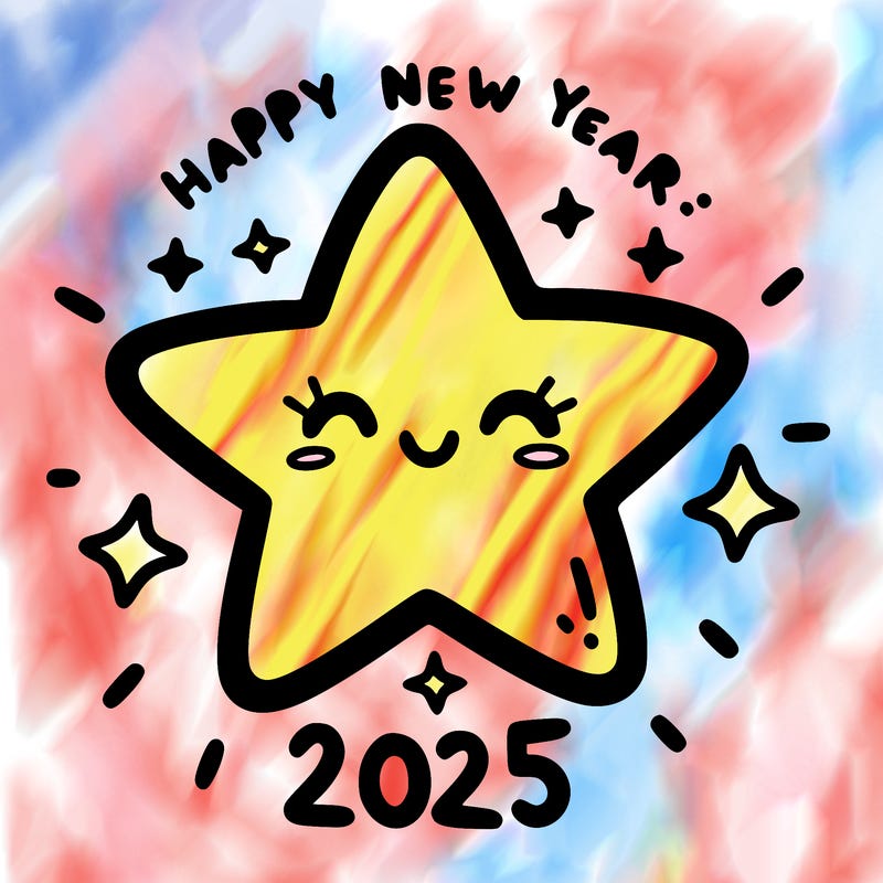 happy new year 2025 star wish