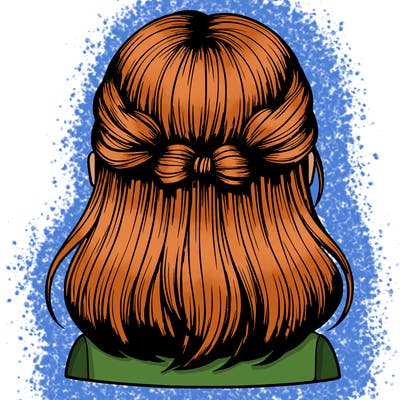 realistic girl  hairstyle