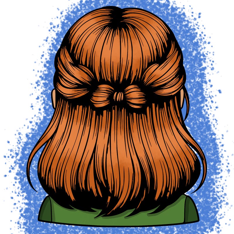 realistic girl  hairstyle