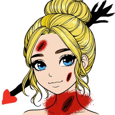 realistic pretty girl with hair in bun