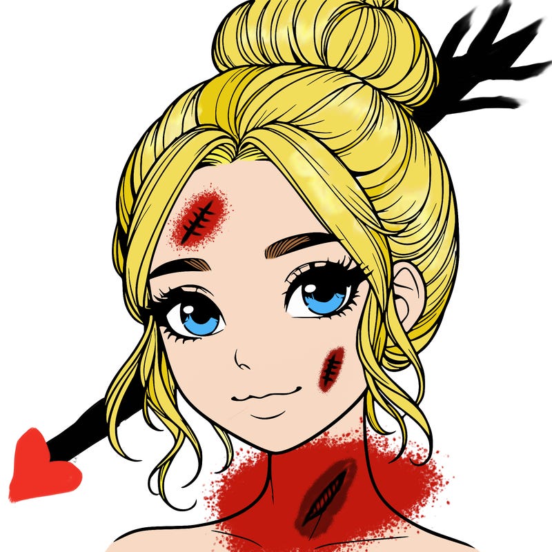 realistic pretty girl with hair in bun