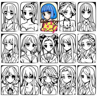 girls that look diffrent anime