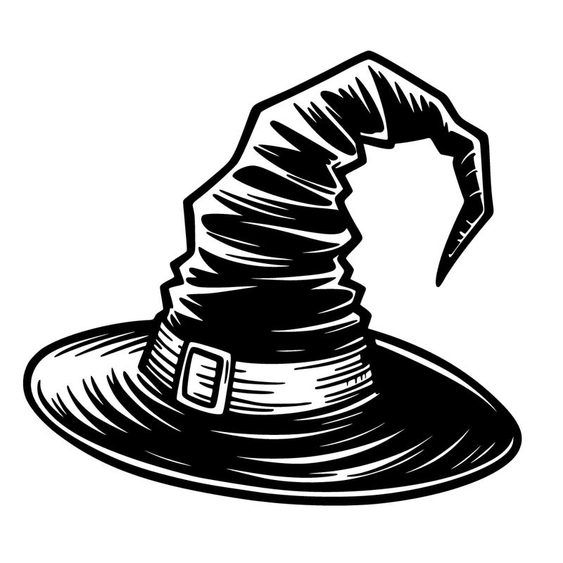 halloween witch hat coloring page