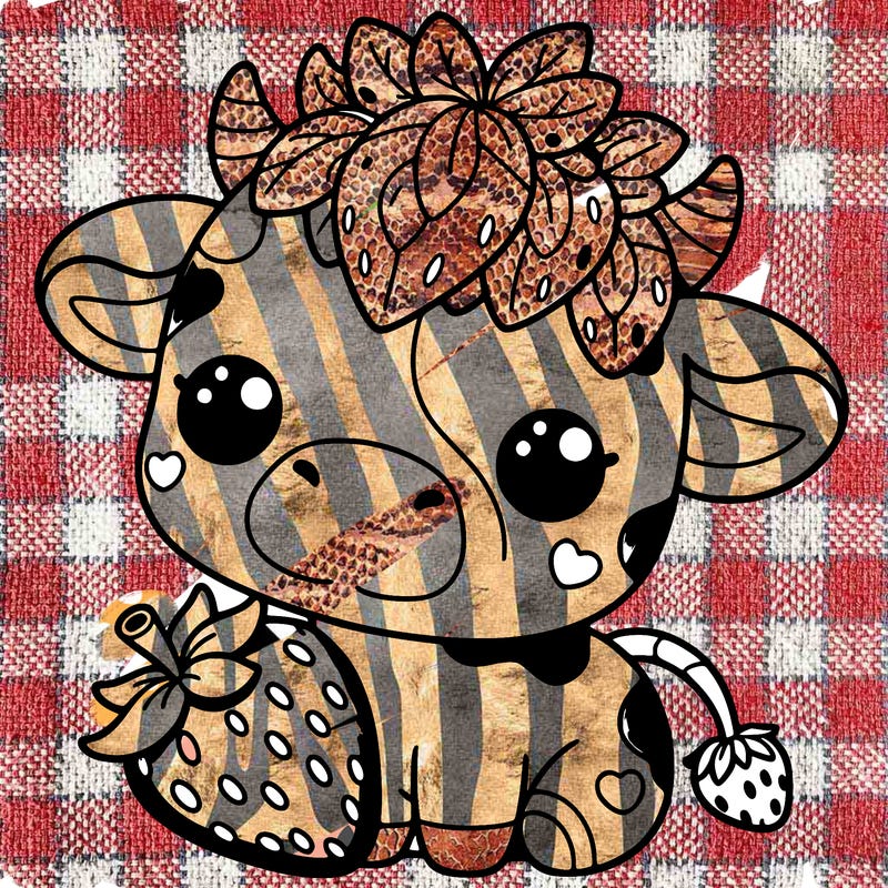 cute strawberry cow