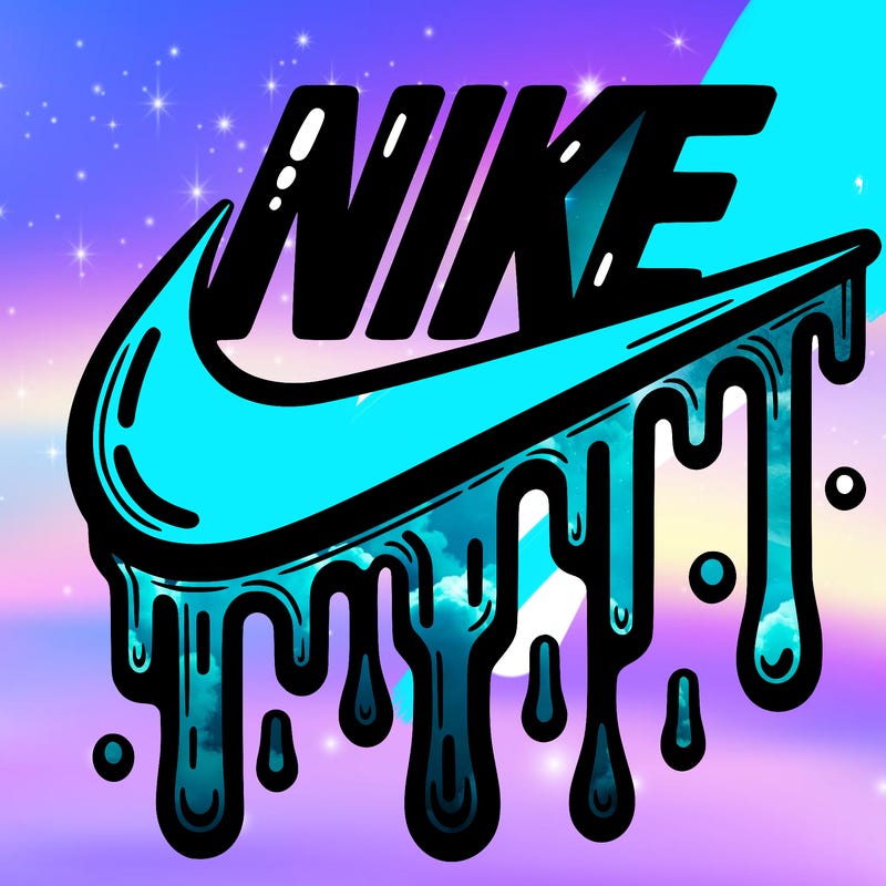 dripping nike logo