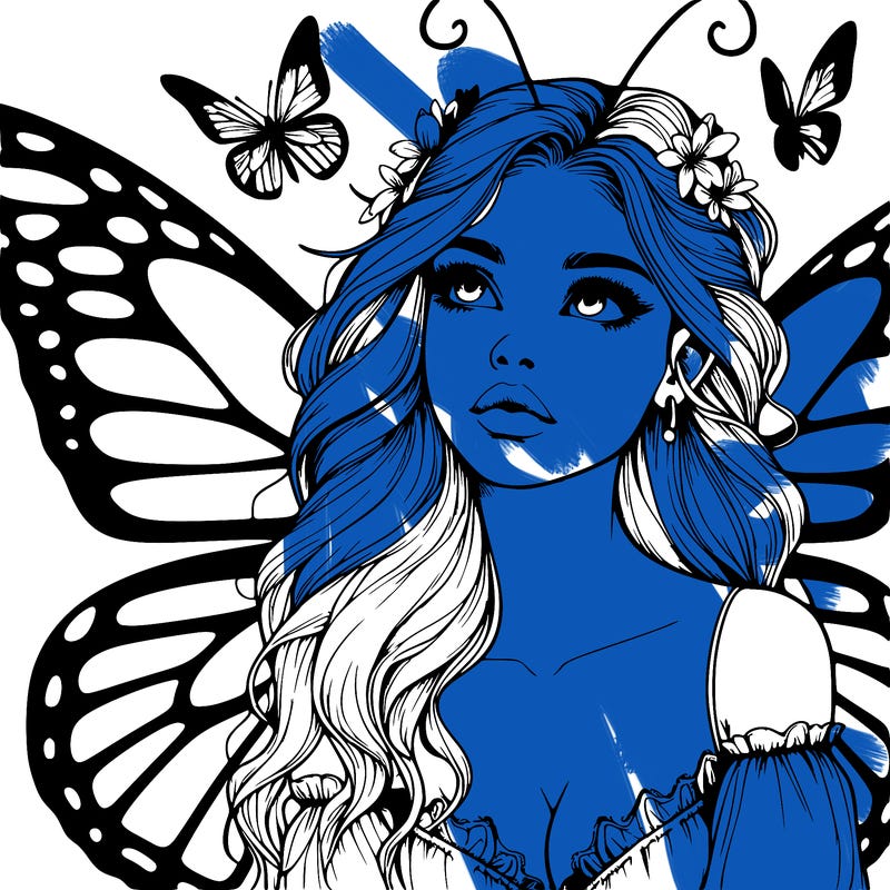 butterfly fairy realistic girl