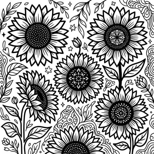 Sunflower Silhouettes