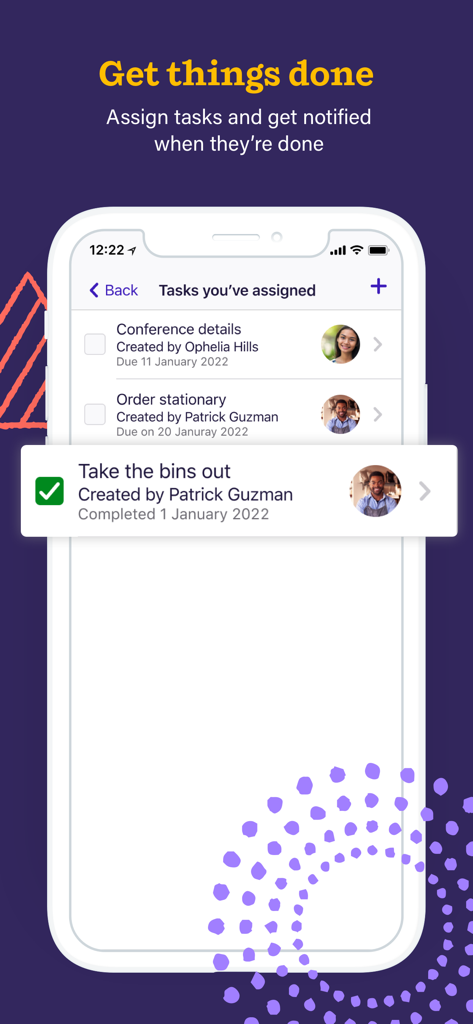 Deputy: Shift Schedule Maker - Interfaz de la aplicación Deputy para asignar y rastrear tareas de los empleados en el lugar de trabajo