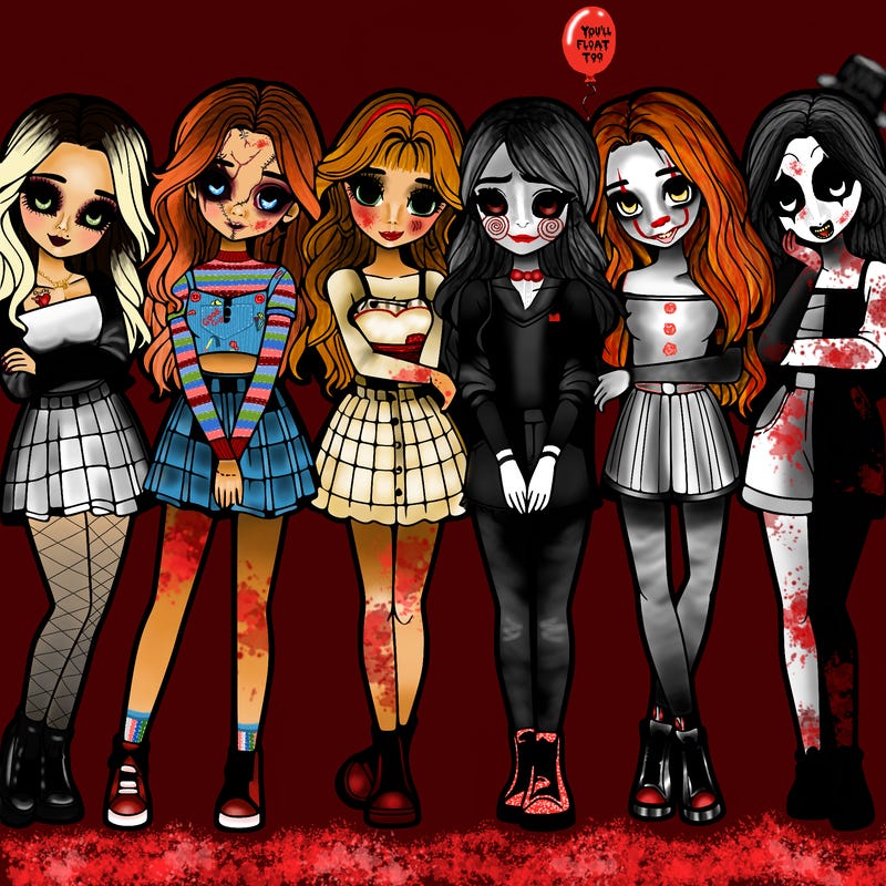 a group of girls realistic