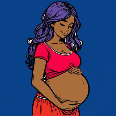 woman heavily pregnant realistic