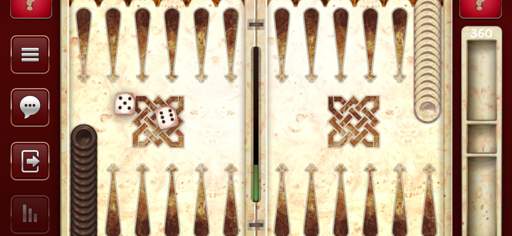 Narde - classic backgammon - A classic narde backgammon board with checkers and dice