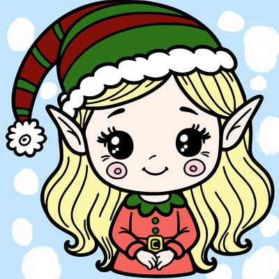 christmas elf girl